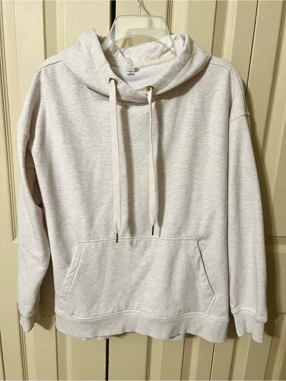 90 Degrees by Reflex Beige Women's Pullover Hoodie Sweater Size M